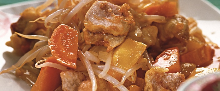 Свинина по-китайски в кисло-сладком соусе. Рецепт с фото